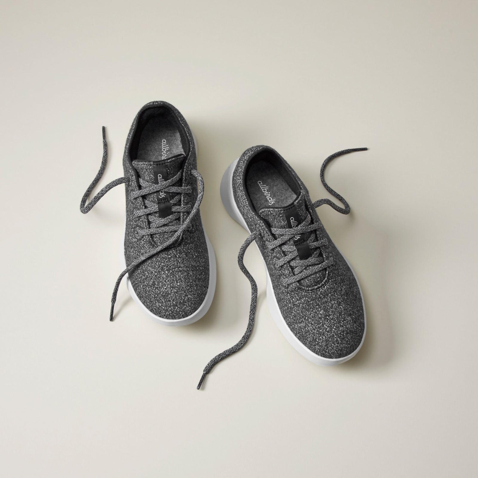Men's Wool Runner Go Dark Grey Sneakers with Light Grey Sole - Comfortable & Breathable for Running, Walking & Casual Wear