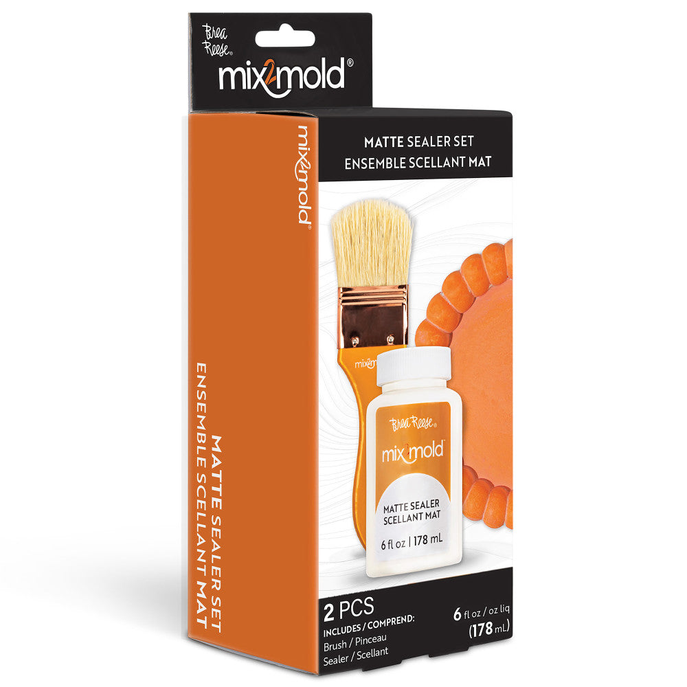 Brea Reese Mix2Mold Matte Sealer - 6 fl oz with Brush | DIY Crafts, Resin Art, Jewelry Making & Home Decor Projects