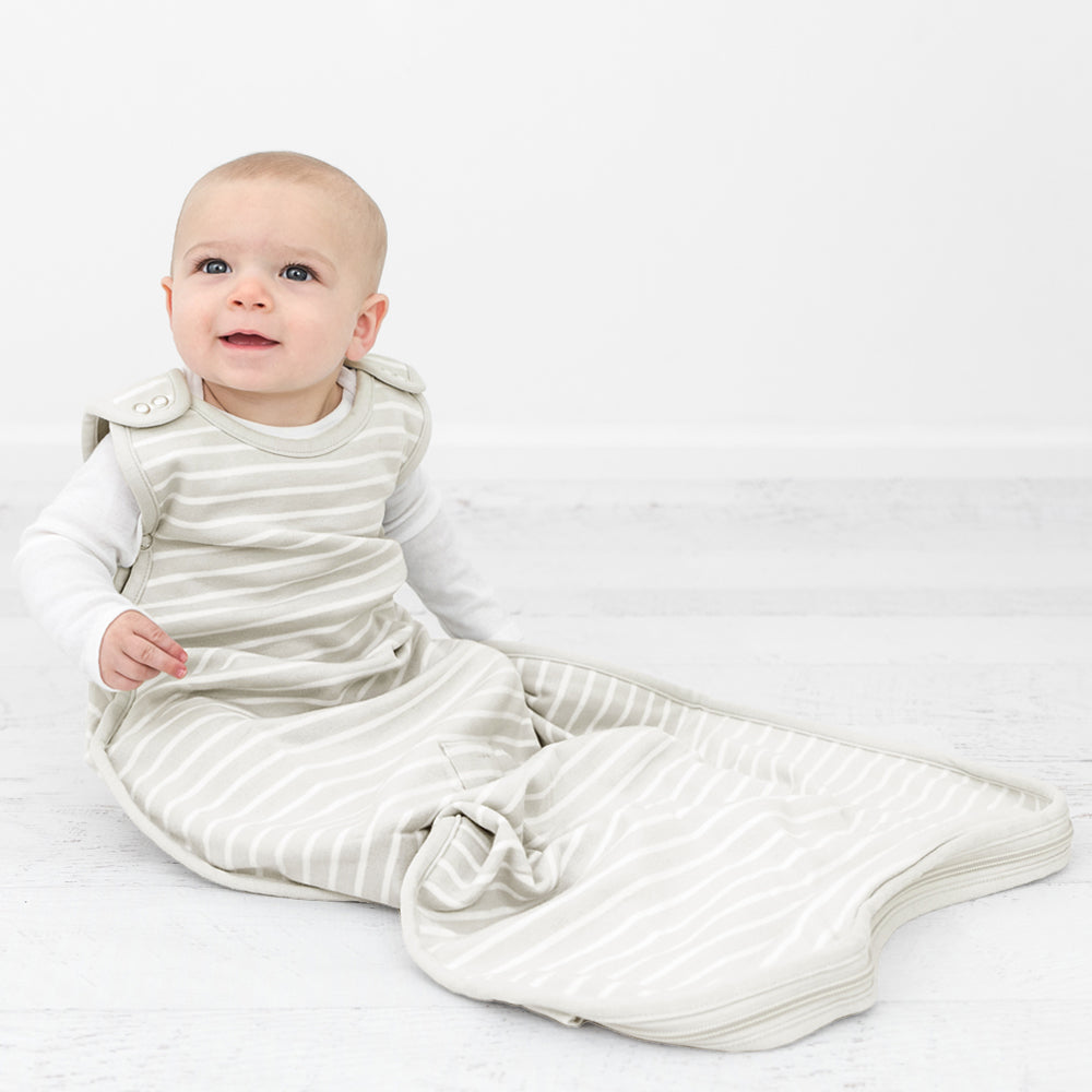 4 Season Ultimate Baby Sleep Bag - Merino Wool & Organic Cotton for Infants 2 Months to 2 Years - Soft & Breathable Birch Gray - Perfect for Nursery, Daycare & Travel
