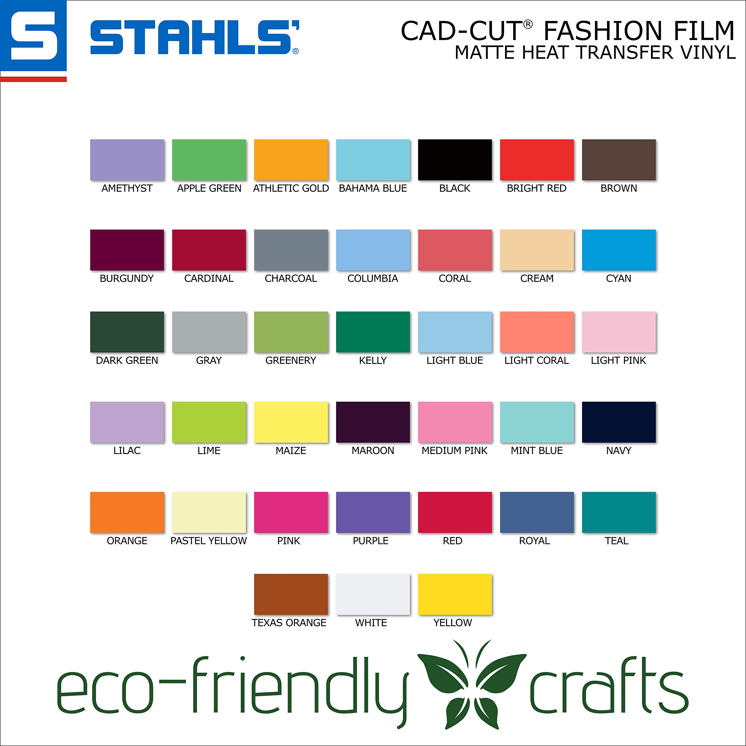 Stahls CAD-Cut Fashion-Film Matte Heat Transfer Vinyl - 12in x 15in Purple HTV for DIY T-Shirts, Hoodies & Apparel Customization - Perfect for Crafting, Screen Printing & Personalized Gifts