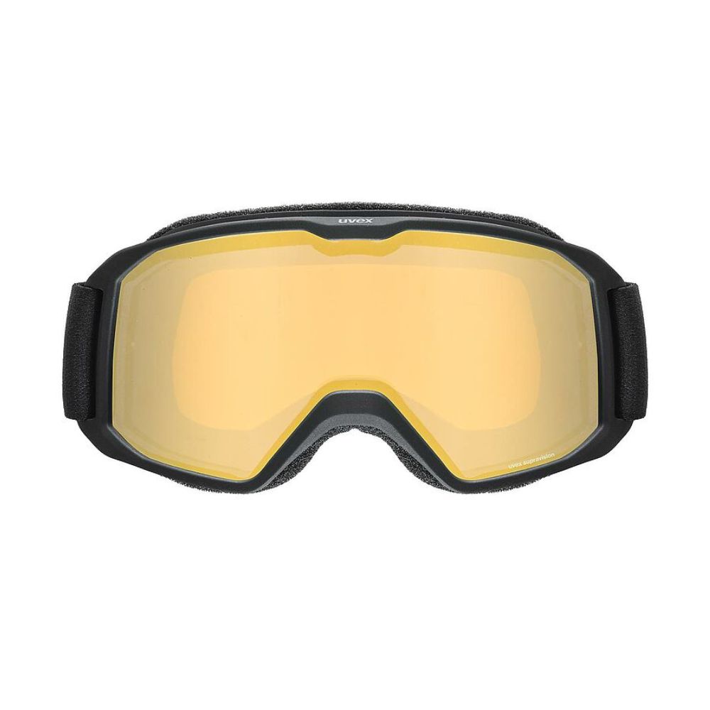 Uvex Elemnt Adult Ski Goggles - Black Matte S2 Lens for Men & Women | UV Protection, Anti-Fog, Wide View | Perfect for Skiing, Snowboarding & Winter Sports
