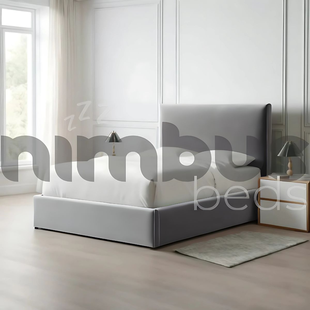 Queen Size One Panel Bed Frame - Sturdy Metal Platform Bed with Easy Assembly, No Box Spring Needed - Perfect for Modern Bedrooms, Guest Rooms & Small Spaces