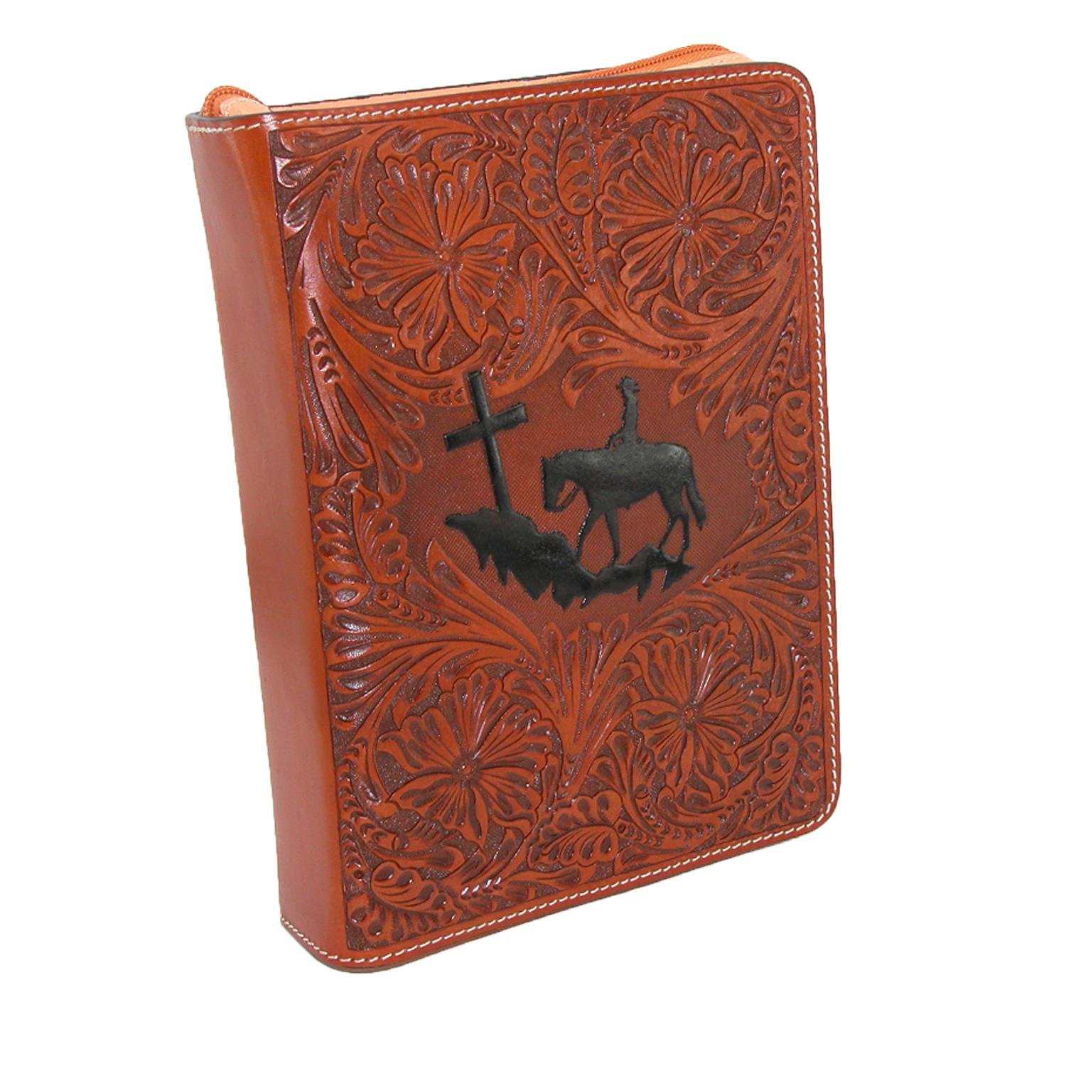 3D Natural Bible Cover - Premium PU Leather Bible Case with Hand Strap & Gift Box - Perfect for Church, Travel, and Daily Devotion
