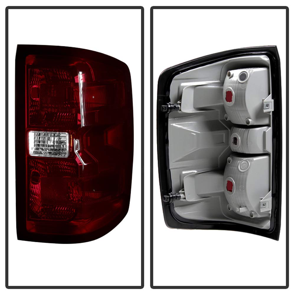 ACANII Red Smoke LED Tail Lights for 2014-2018 Chevy Silverado 1500 & 2015-2017 2500HD/3500HD - Durable Aftermarket Replacement with Stylish Design - Perfect for Night Driving and Custom Truck Upgrades