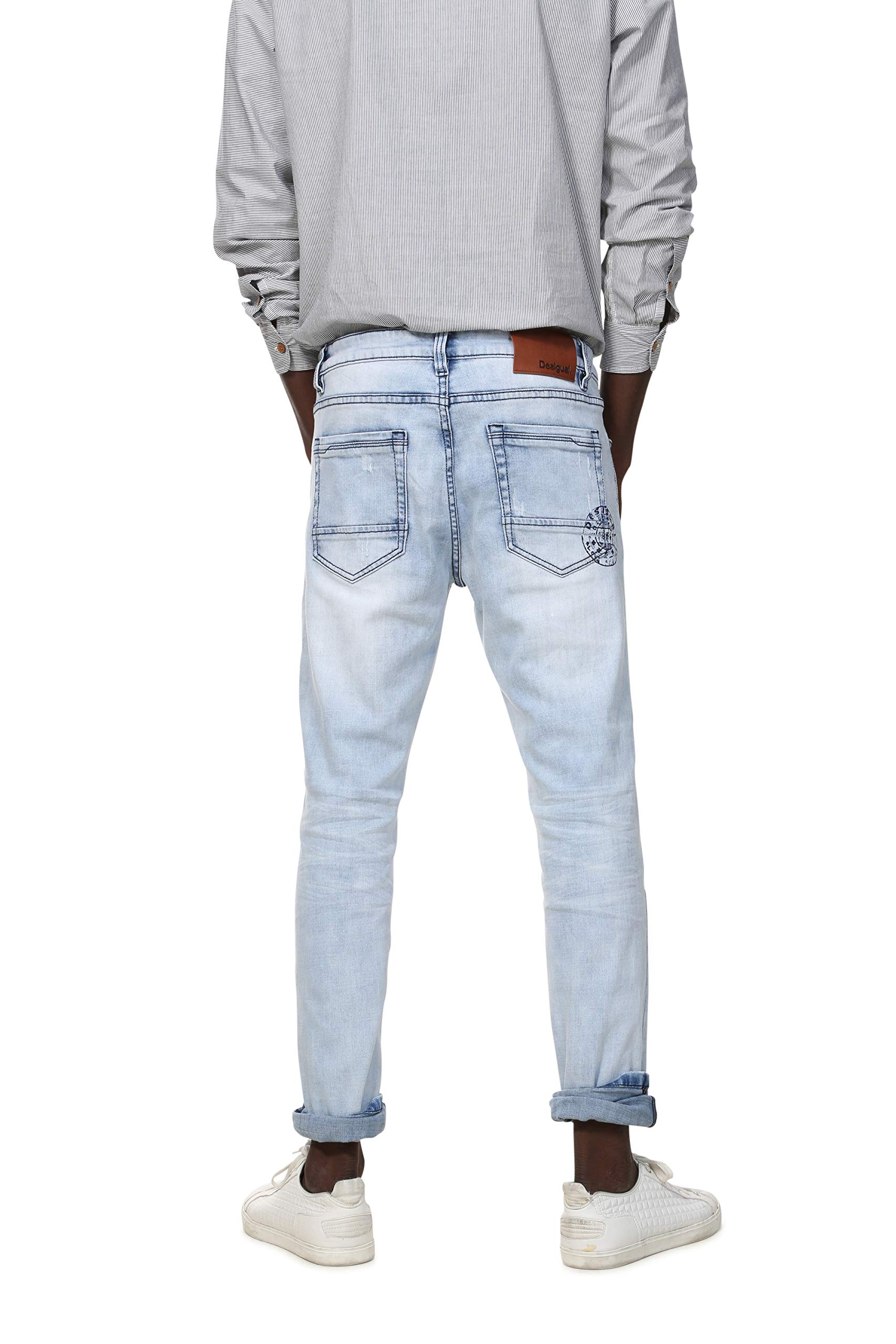 Desigual Men's Ares Jeans - Slim Fit Stretch Denim Pants for Casual Wear (Size EUR 34/US 32) | Perfect for Everyday Outfits & Weekend Looks