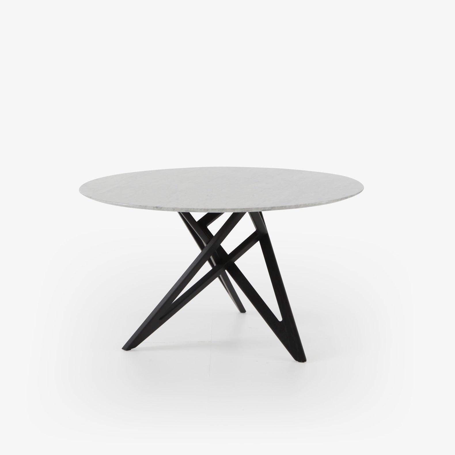 Black Stained Ash Ennéa Round Dining Table Base - Sturdy & Elegant for Indoor & Outdoor Dining Rooms, Restaurants, and Patios