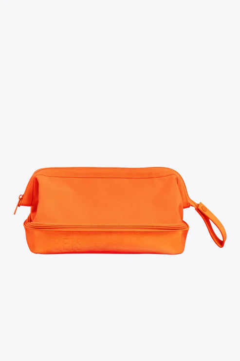 Premium Leather Dopp Kit in Creamsicle - Travel Toiletry Bag for Men & Women - Perfect for Gym, Business Trips & Weekend Getaways