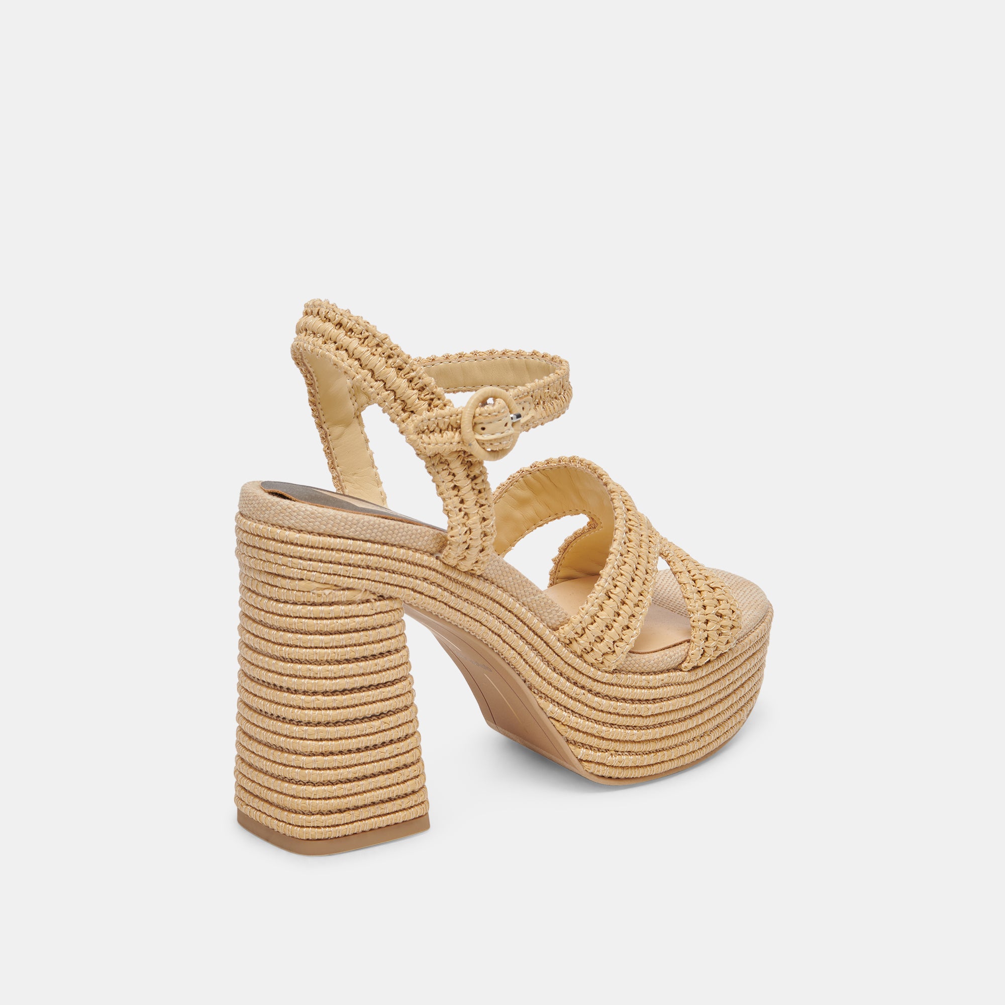 LACYE Women's Natural Woven High Heels - Comfortable Dress Shoes for Work, Party & Special Occasions