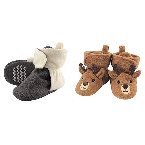 Hudson Baby Fleece Booties 2-Pack - 12-18 Months for Winter Warmth