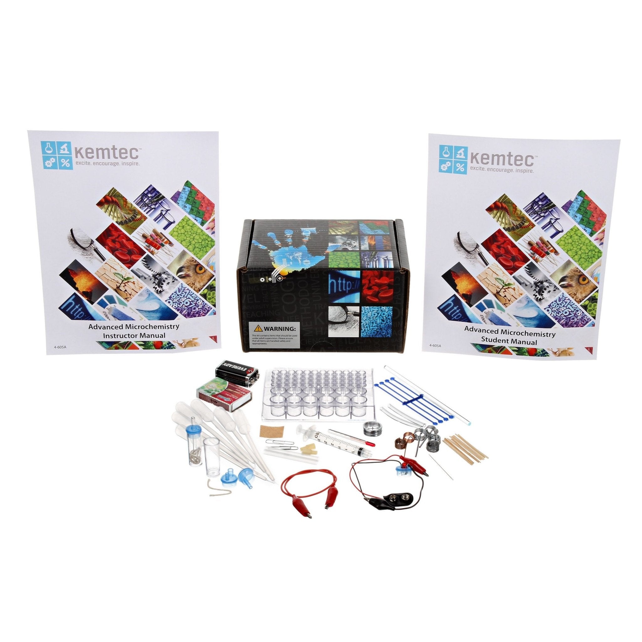 Kemtec Science Advanced Microchemistry Kit - High School & College Chemistry Lab Experiments - Perfect for STEM Education & Science Projects