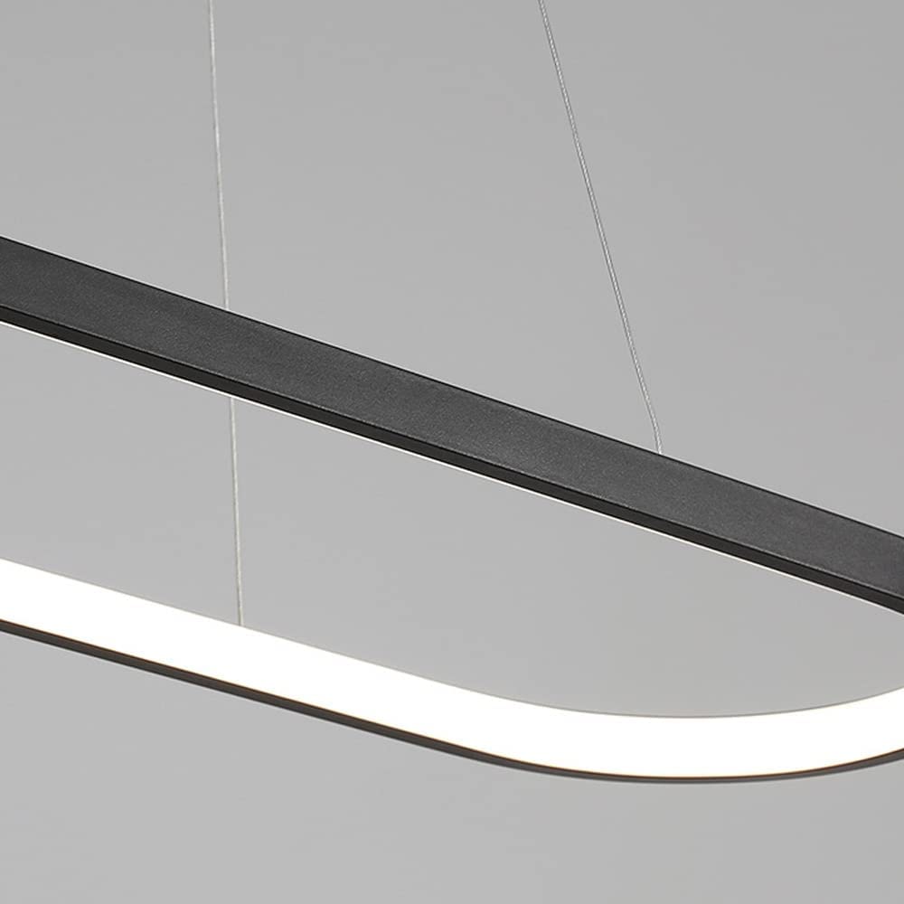 Modern LED Strip Pendant Light Fixture - Dimmable Adjustable Hanging Chandelier for Kitchen Island, Dining Room, Bedroom & Office | Energy-Efficient Ceiling Lighting for Home & Commercial Spaces