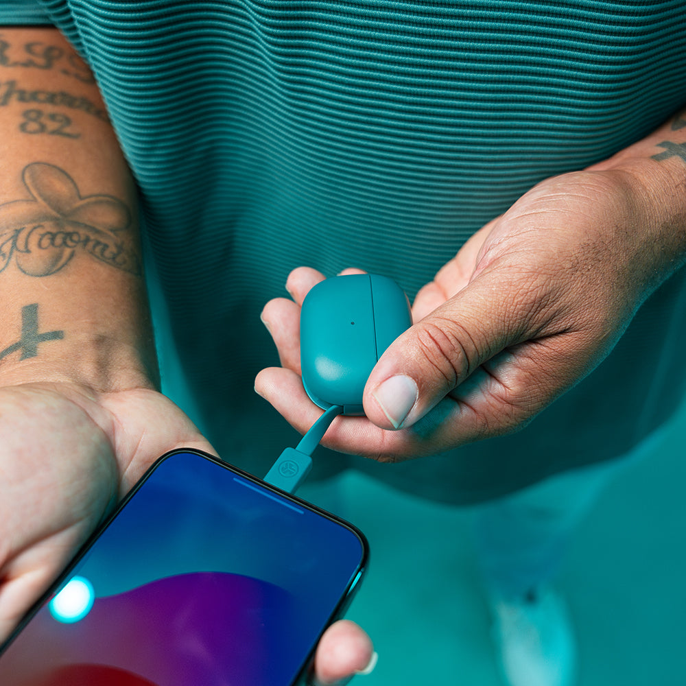 Go Pop ANC True Wireless Earbuds with Active Noise Cancellation - Bluetooth 5.0, 30H Playtime, IPX5 Waterproof - Perfect for Workouts, Commuting & Travel (Teal)