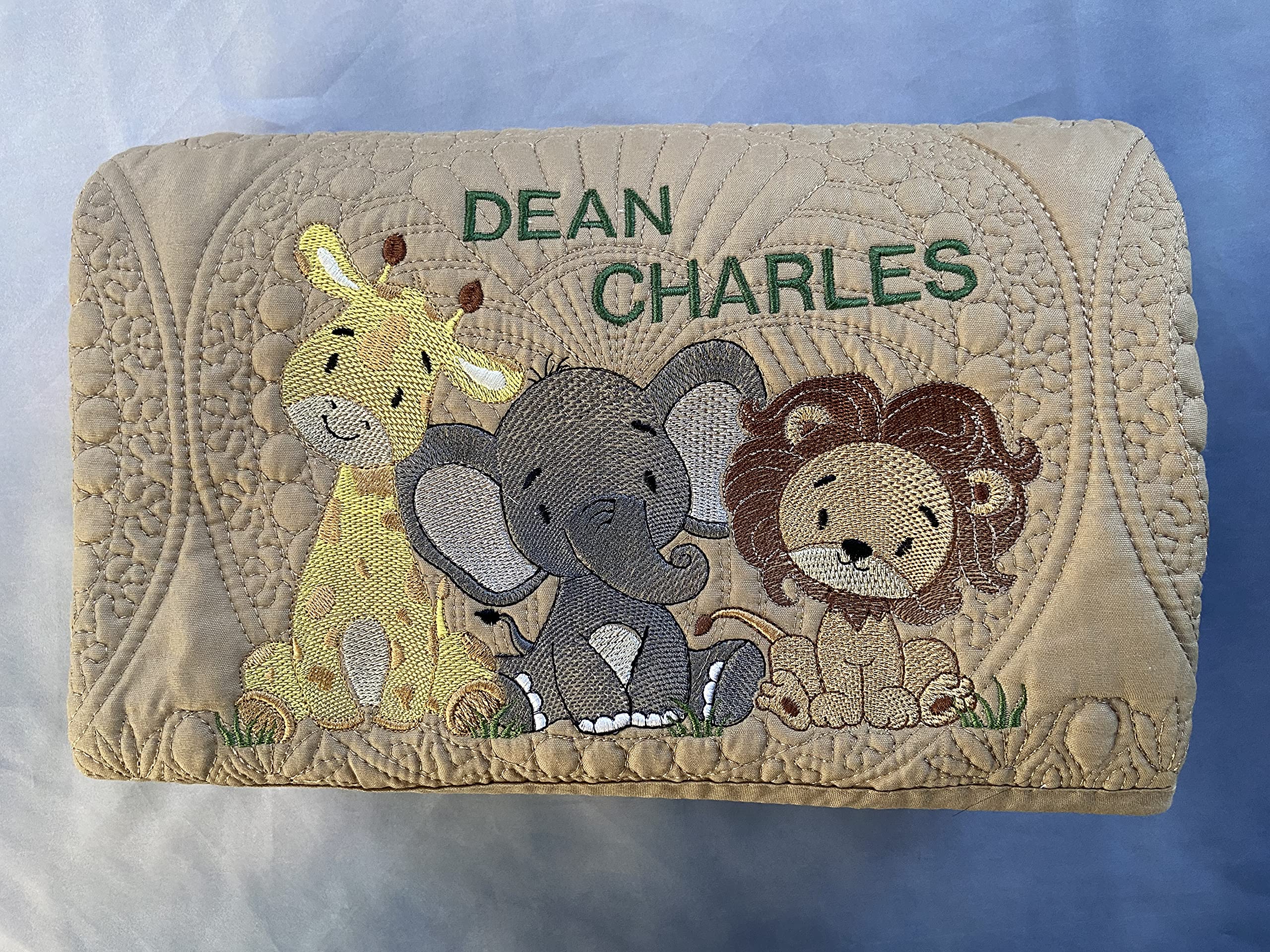 Personalized Baby Blanket - Custom Monogrammed & Embroidered Baby Quilt for Boys & Girls - Soft Nursery Blanket with Cute Animal Designs - Perfect Baby Shower Gift & Newborn Essentials for Crib, Stroller & Travel