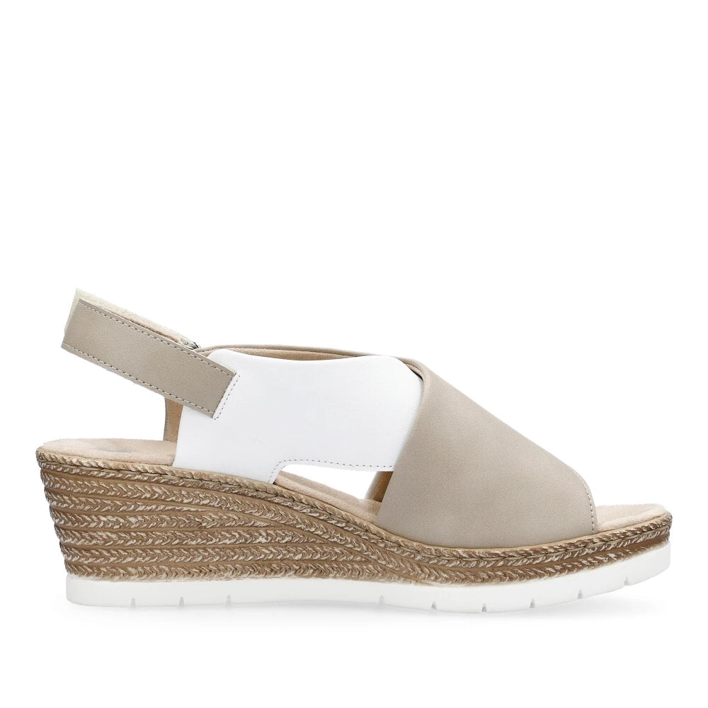 Rieker Women's Comfort Shoes 61975 in Cream - Stylish & Lightweight for Work, Walking & Everyday Wear