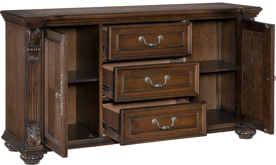 Bergen Dining Room Buffet - Solid Wood Sideboard with Storage for Dining Room, Living Room & Entryway | Perfect for Entertaining & Home Organization