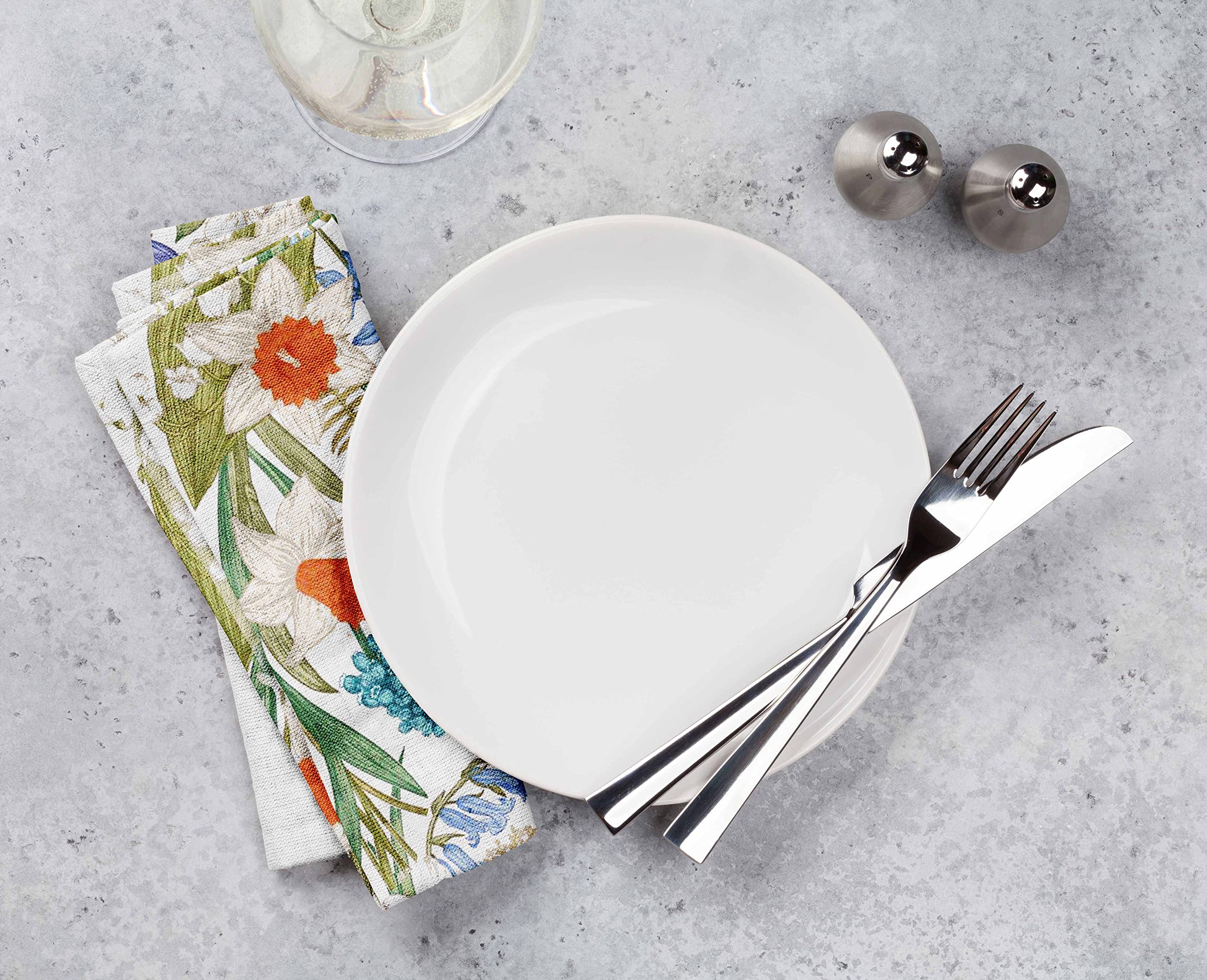 Premium Cotton Printed Reusable Napkins Set of 6 - 20