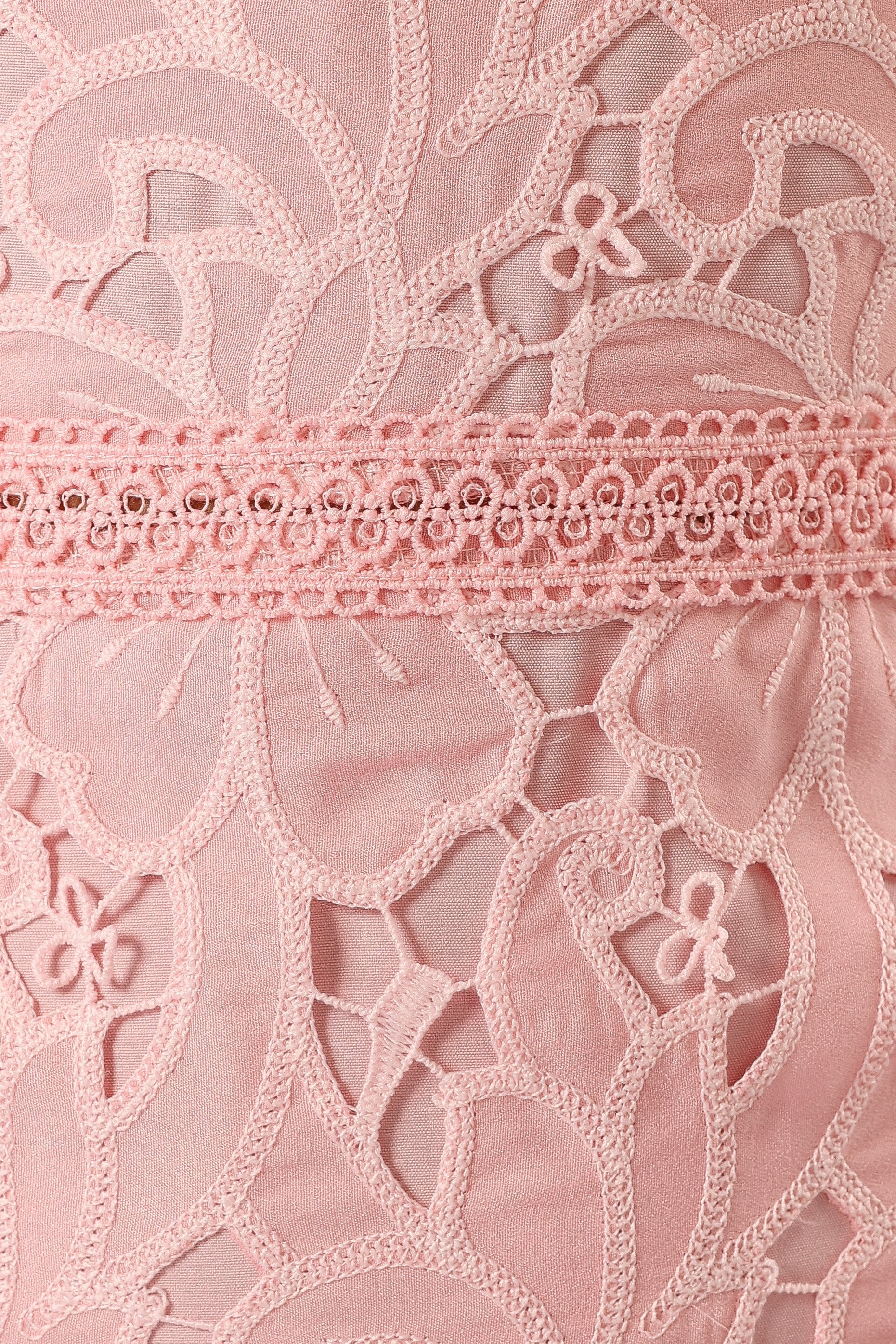Beckett Lace Midi Dress for Women - Elegant Pink Floral Summer Dress for Weddings, Parties & Date Nights