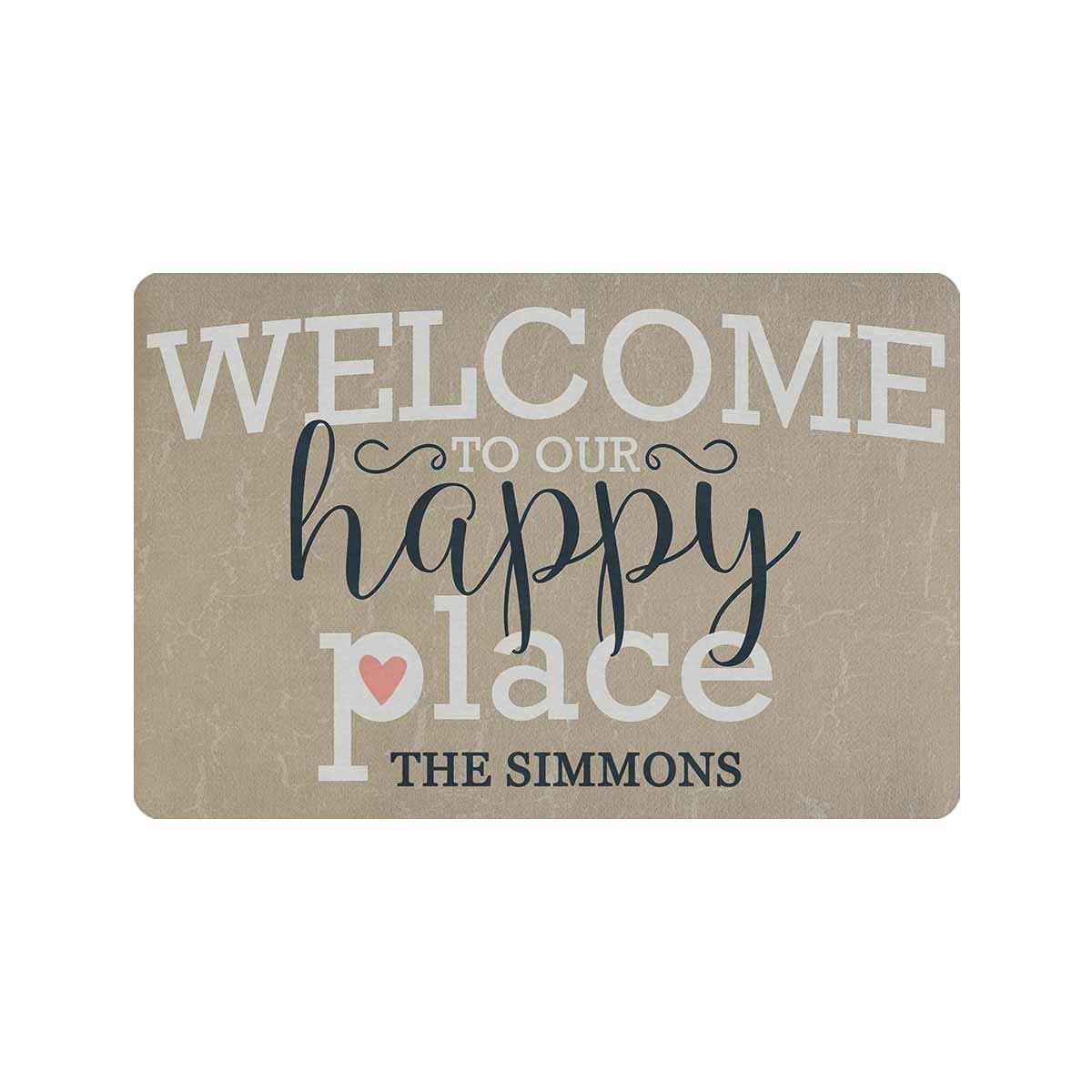 Custom Personalized Welcome Door Mats for Home - MyPupSocks Text Name Design 