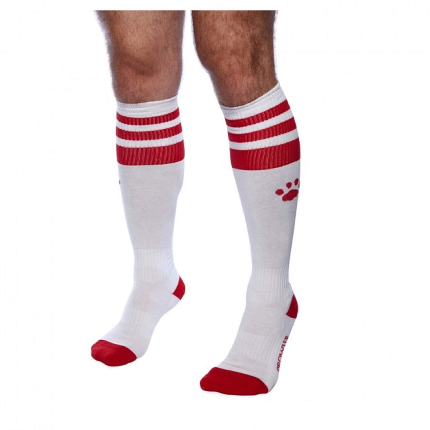 Prowler Red Football Socks - Breathable Athletic Socks for Men & Women (White/Red) - Perfect for Soccer, Training & Sports Performance