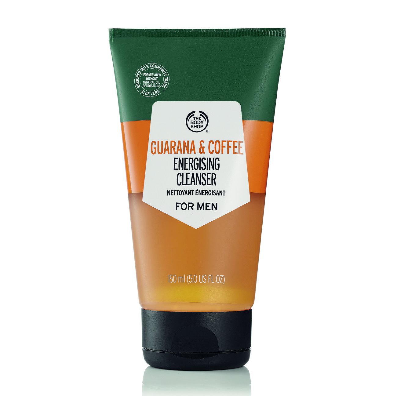 The Body Shop Energizing Face Wash for Men with Guarana & Coffee - Deep Cleansing, Oil Control & Revitalizing - Perfect for Morning Skincare Routine & Post-Workout Refresh