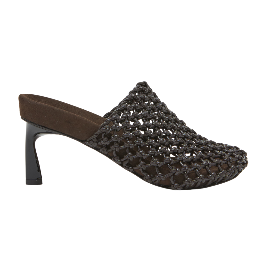 Eco-Friendly Terra Recycled Knotted Net Mules - Sustainable Women's Slip-On Shoes for Beach, Casual Wear & Summer Outfits