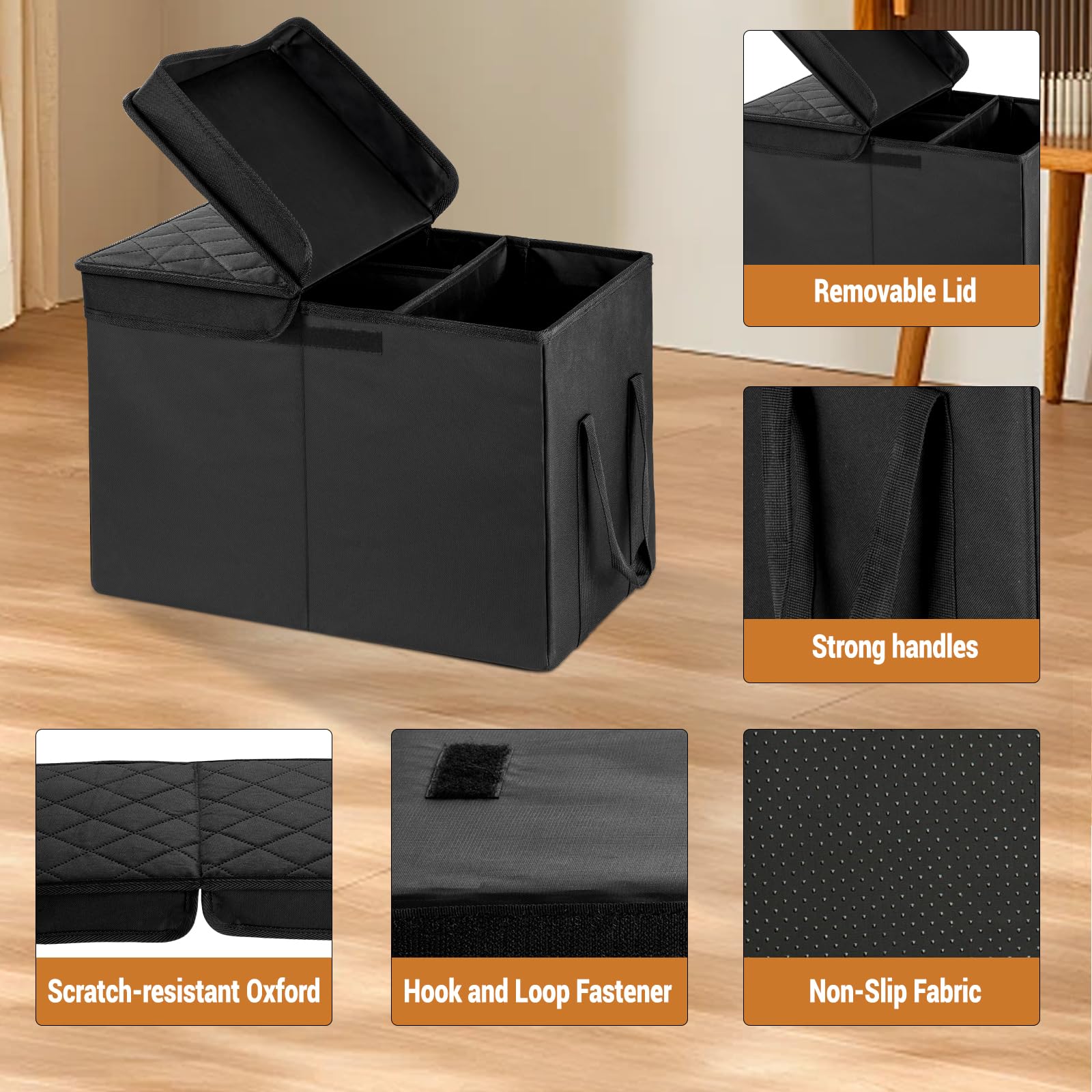 Car Seat Extender for Large Dogs - Heavy Duty Back Seat Extender Supports Up to 120 LBS | Pet Car Organizer with Storage & Gap Filler for Front/Rear Seats | Perfect for Road Trips & Vet Visits