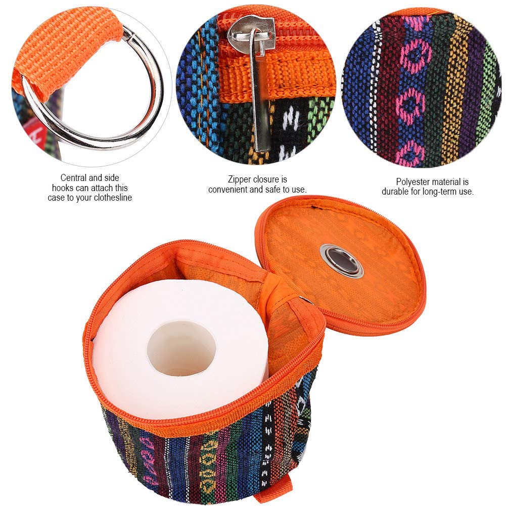 Portable Camping Toilet Paper Holder with Hook - Waterproof Outdoor Tissue Storage for Camping, Hiking, RV & Travel - Compact & Durable Design for Backpacking Adventures