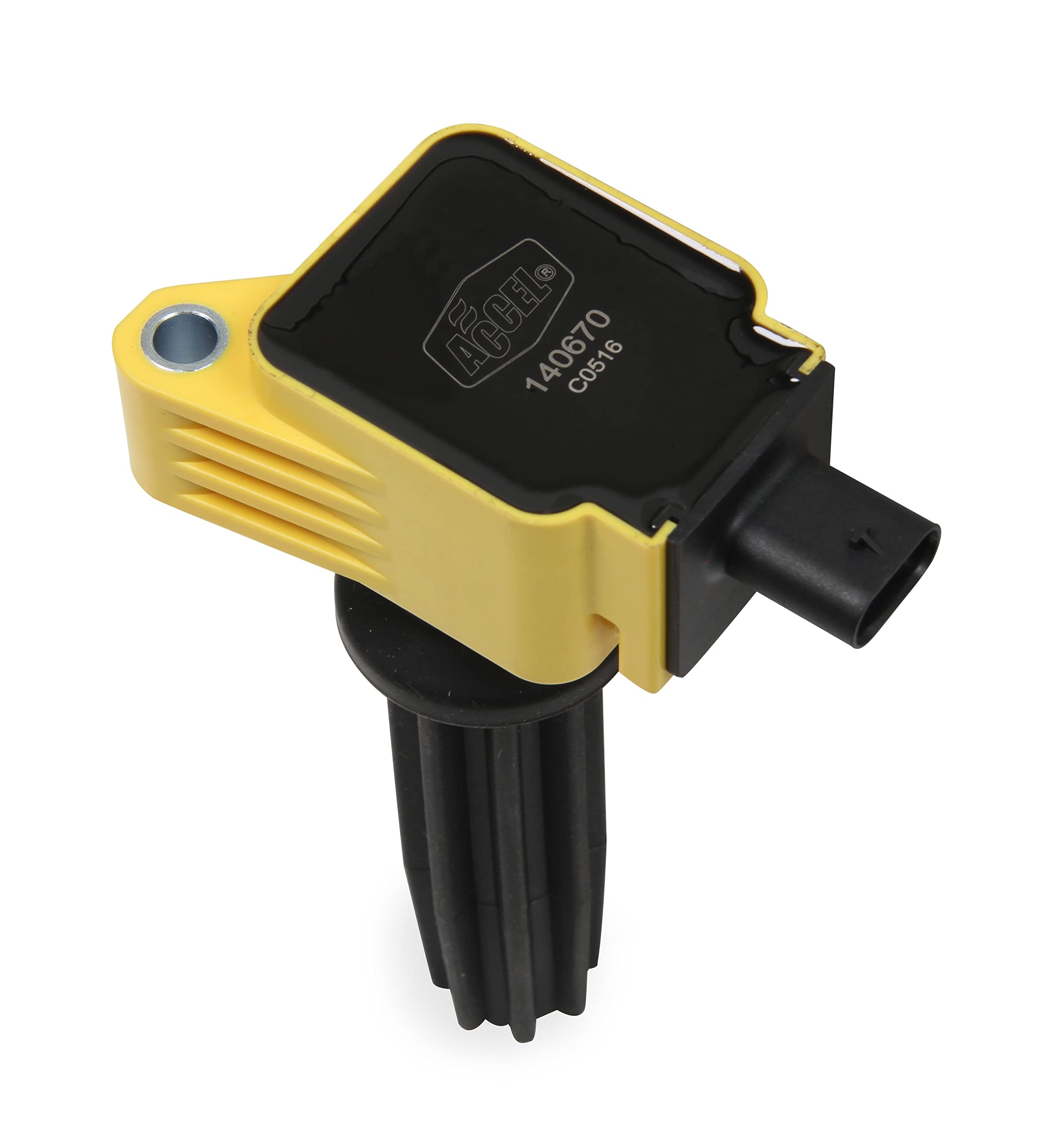 ACCEL 140670 High Performance Ignition Coil for 2012-2017 Ford EcoBoost 2.0L 2.3L L4 Engine - Supercoil Replacement Part (Yellow) - Improves Engine Power & Fuel Efficiency - Perfect for Ford Focus, Escape, Fusion & Mustang Performance Upgrades