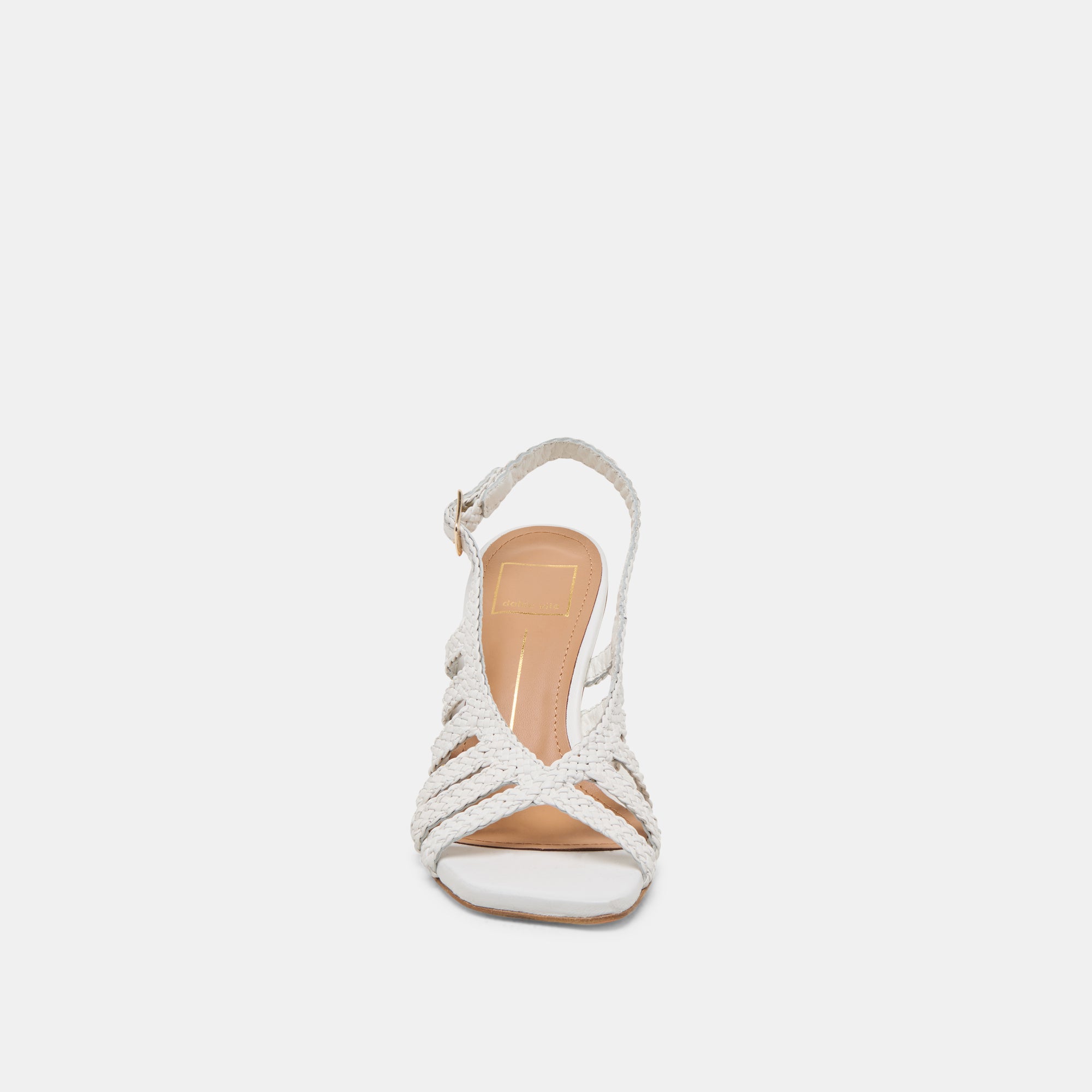 SICILY Women's White Woven Leather High Heels - Elegant Dress Shoes for Parties, Weddings & Formal Occasions