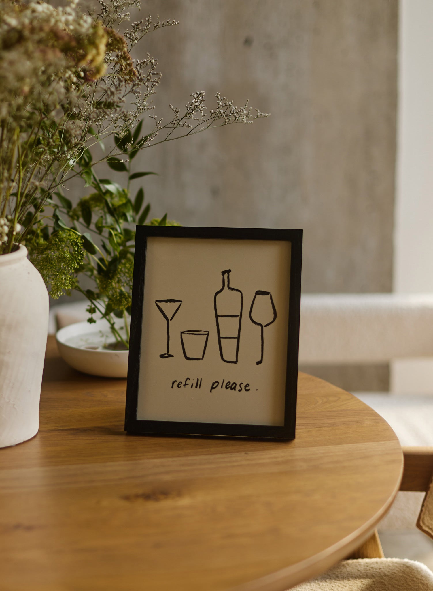 Refill, Please! - Funny Water Bottle Refill Poster - Perfect for Offices, Gyms & Eco-Friendly Homes