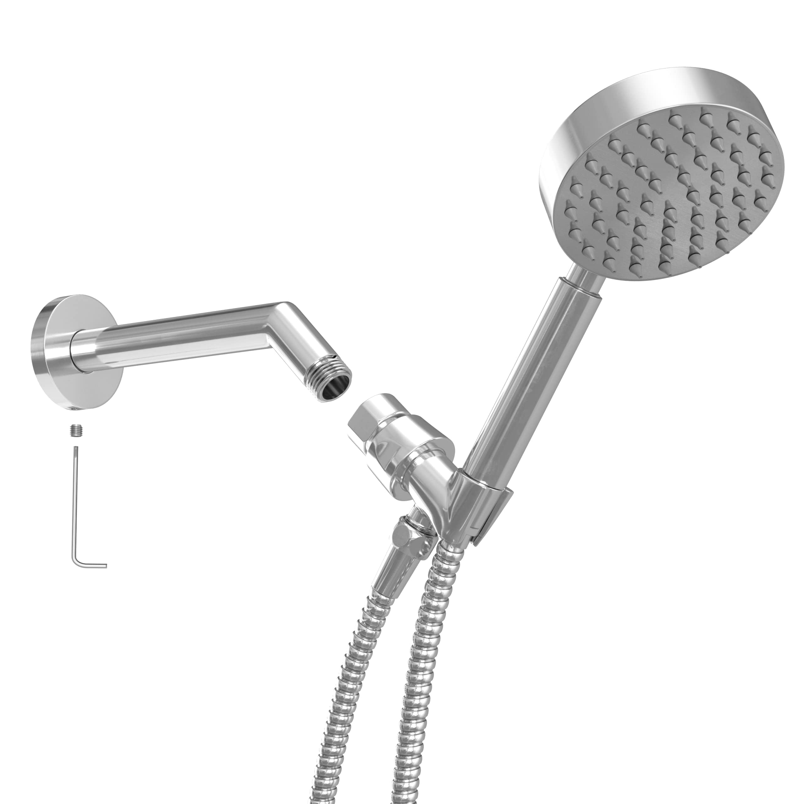 Premium All-Metal Handheld Shower Head Set with 2.5 GPM Showerhead, 72