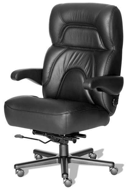 Big and Tall Leather Chair with Wide Seat - Heavy Duty Executive Office Chair for Large Men - Comfortable Leather Desk Chair for Home & Office Workspaces