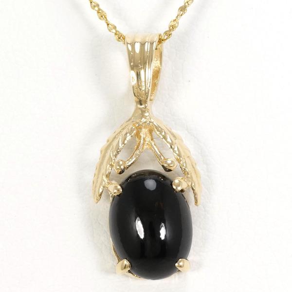 14K Yellow Gold Onyx Necklace for Women – Elegant Black Onyx Pendant Necklace, Dainty Minimalist Jewelry Gift for Her – Perfect for Parties, Weddings & Everyday Wear