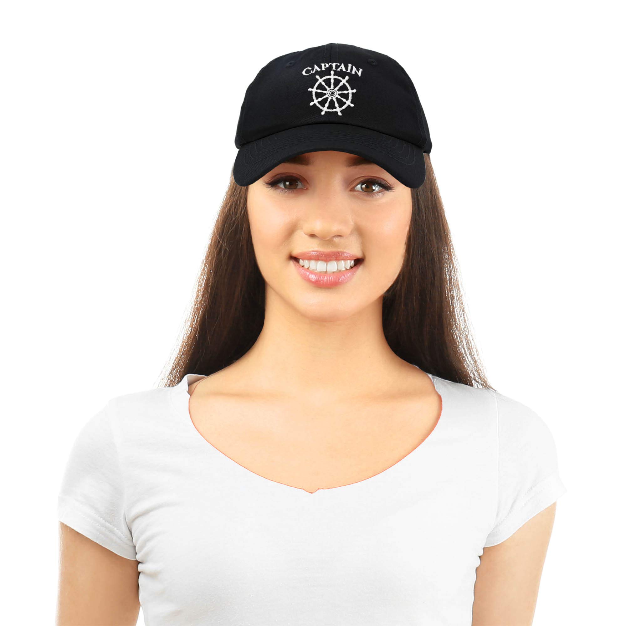 DALIX Navy Blue Captain Hat - Adjustable Sailor Baseball Cap for Men & Women - Perfect for Boating, Sailing, and Outdoor Adventures