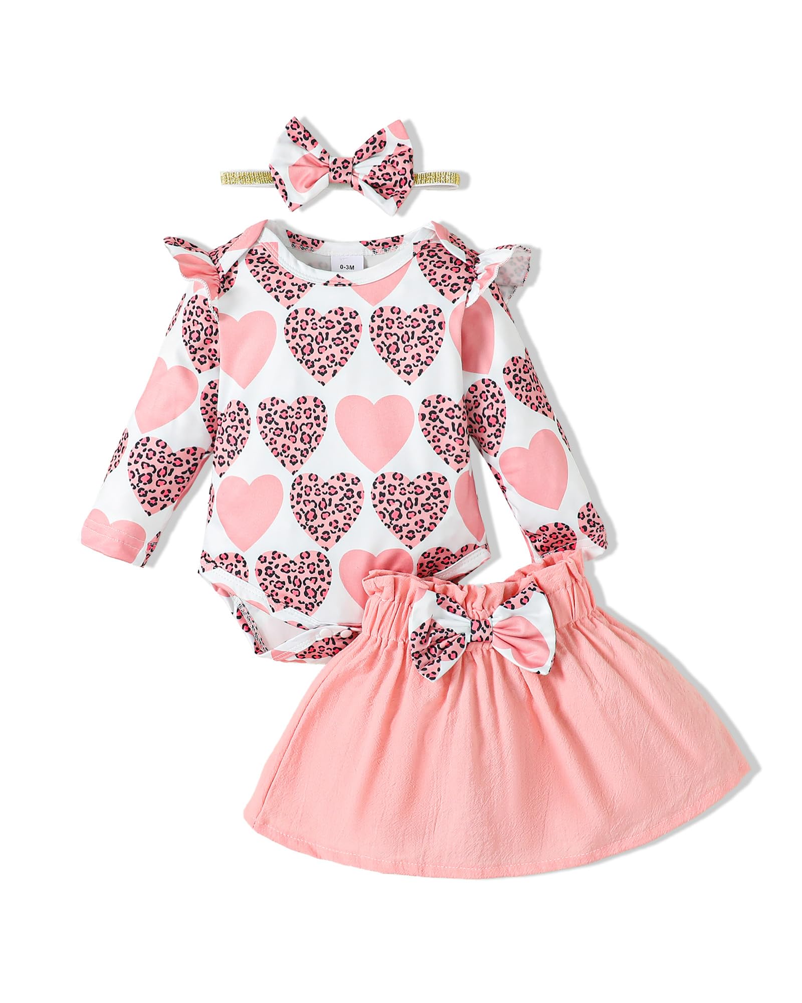 Adorable Newborn Baby Girl Clothes Set - SUNNY PIGGY Ruffle Romper & Skirt Outfit for Toddlers | Perfect for Photoshoots, Birthday Parties & Special Occasions