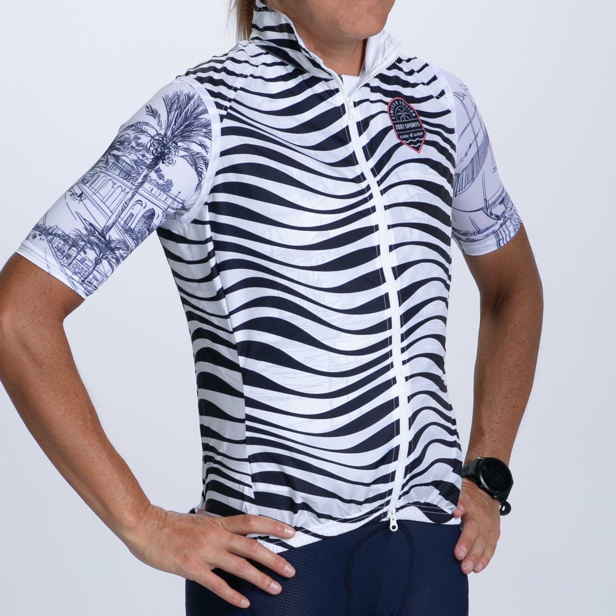 Women's Cycling Vest - Lightweight Breathable Reflective Running Jacket for Outdoor Sports | Perfect for Biking, Jogging & Hiking in Cote d'Azur