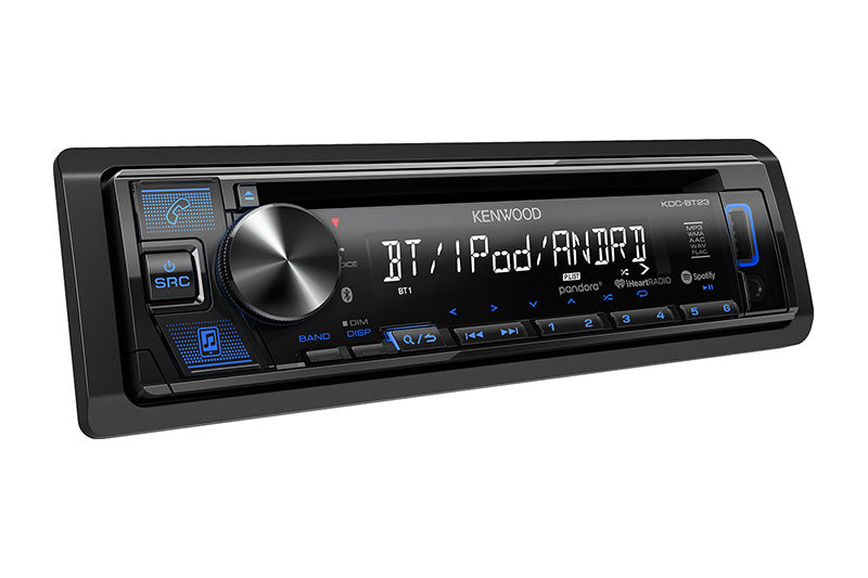 Kenwood KDC BT23 CD Receiver with Bluetooth - Car Stereo System for Hands-Free Calling & Music Streaming - Perfect for Road Trips & Commuting