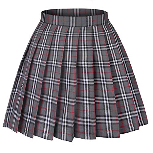 Plaid Gray+white