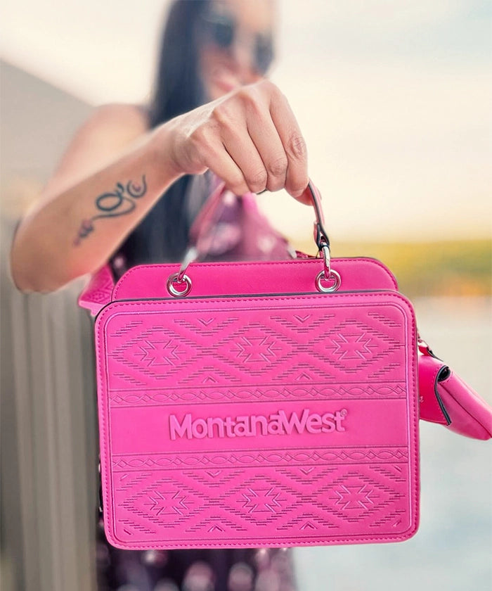 Montana West Embroidered Aztec Tote Bag for Women - Stylish Large Handbag with Southwestern Pattern - Perfect for Work, Travel & Shopping