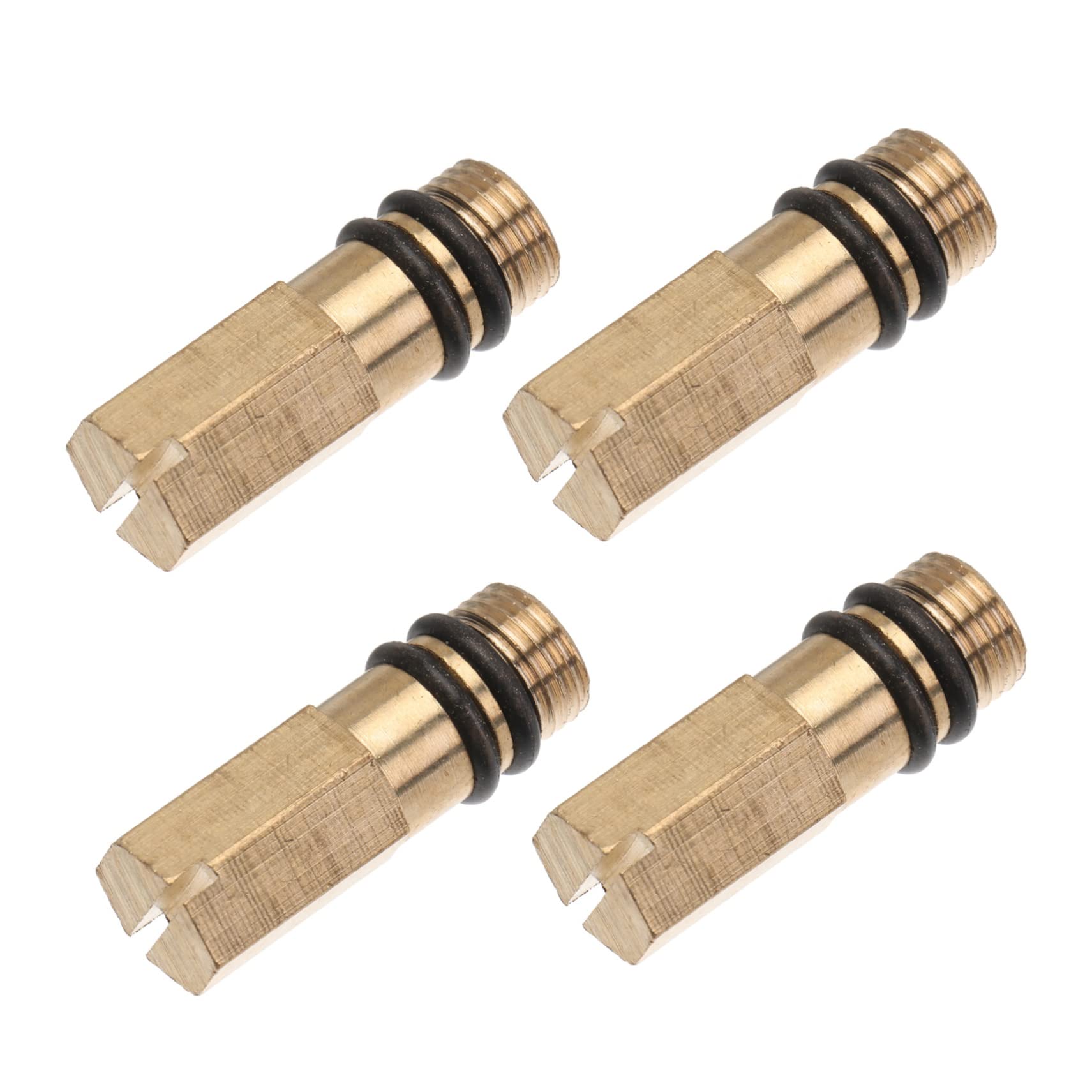 YARNOW 4-Pack Single Hole Faucet Plug Hose Gasket Click-Clack Sink Stopper for Bathroom & Kitchen Sink - Hot and Cold Water Copper Basin Faucet Accessories (Perfect for Leak Prevention & Easy Drain Cleaning)