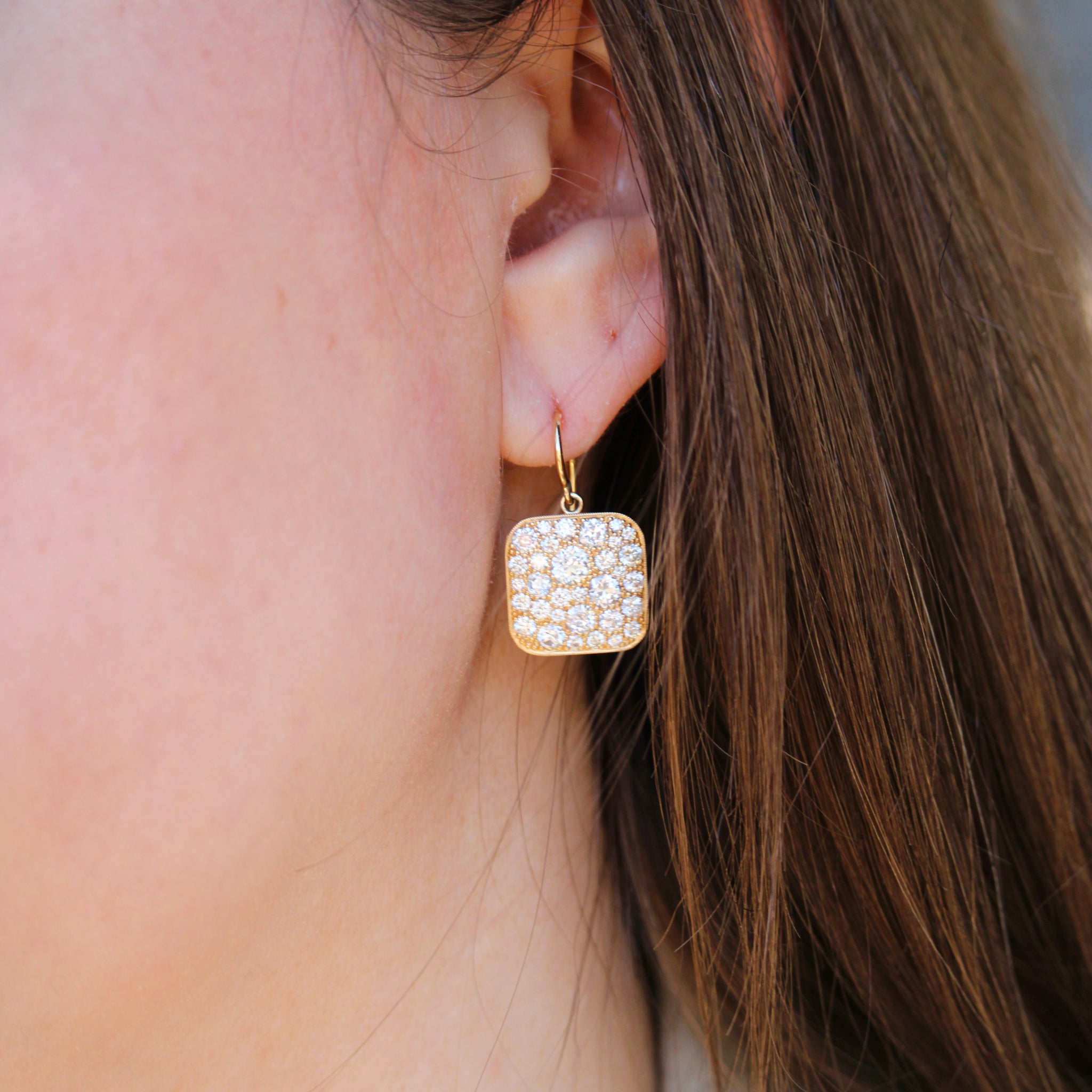 Single Stone Cobblestone Dangle Earrings - Elegant Handmade Jewelry for Women | Perfect for Parties, Weddings & Special Occasions