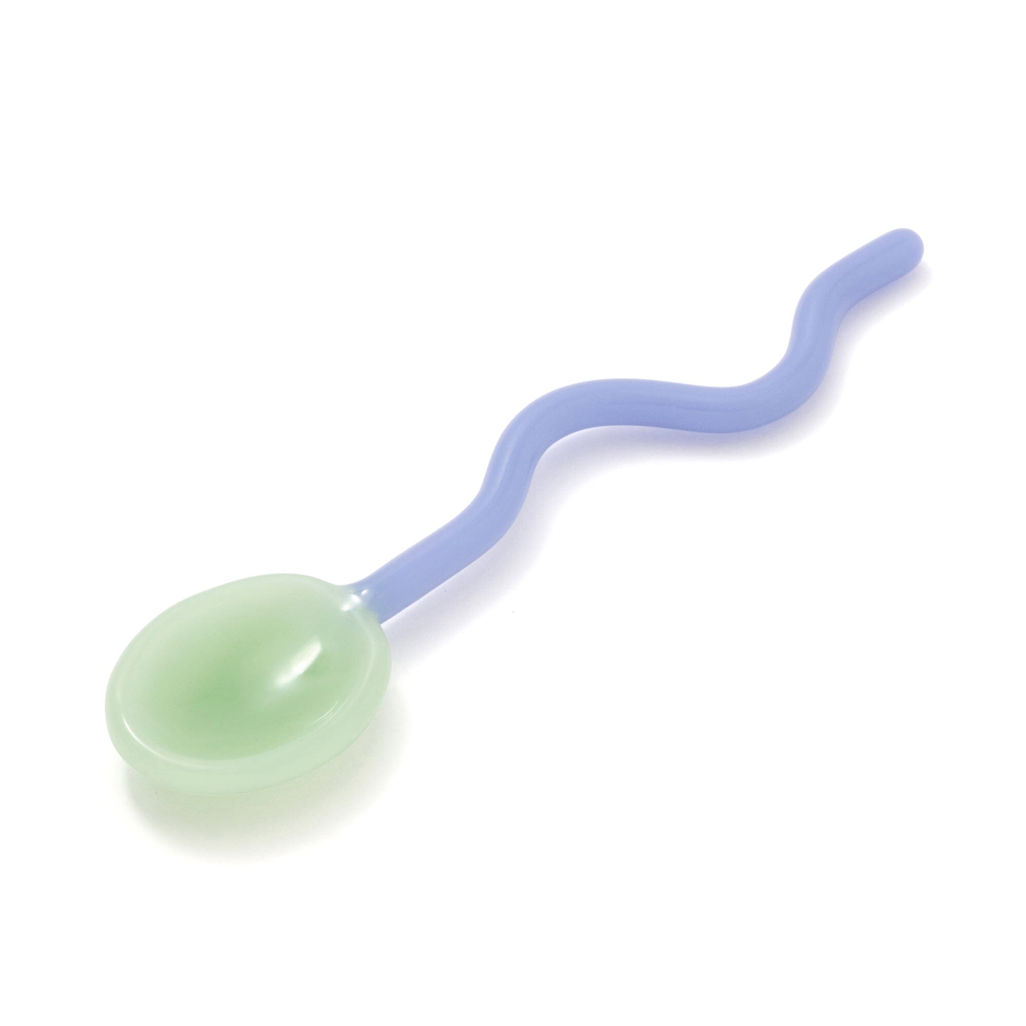 Premium Glass Cocktail Muddler - Green & Blue Bar Spoon for Mixing Drinks - Perfect for Mojitos, Old Fashioned & Home Bartending