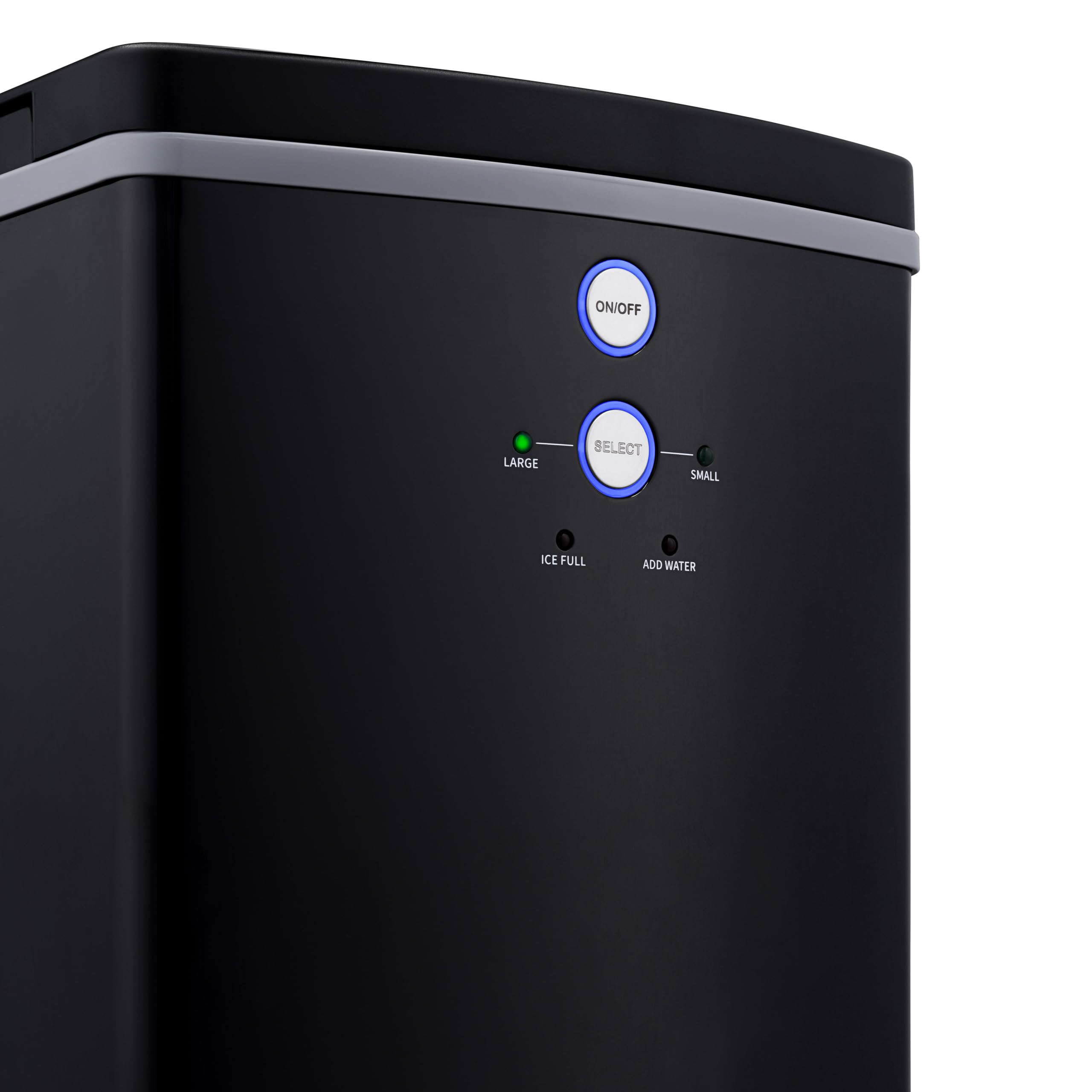 NewAir Black Portable Ice Maker - Fast 10-Minute Ice Production, 33 lbs Daily with 2 Ice Size Options | Compact Countertop & RV Ice Machine for Home, Office, Camping & Outdoor Use | NIM033BK00