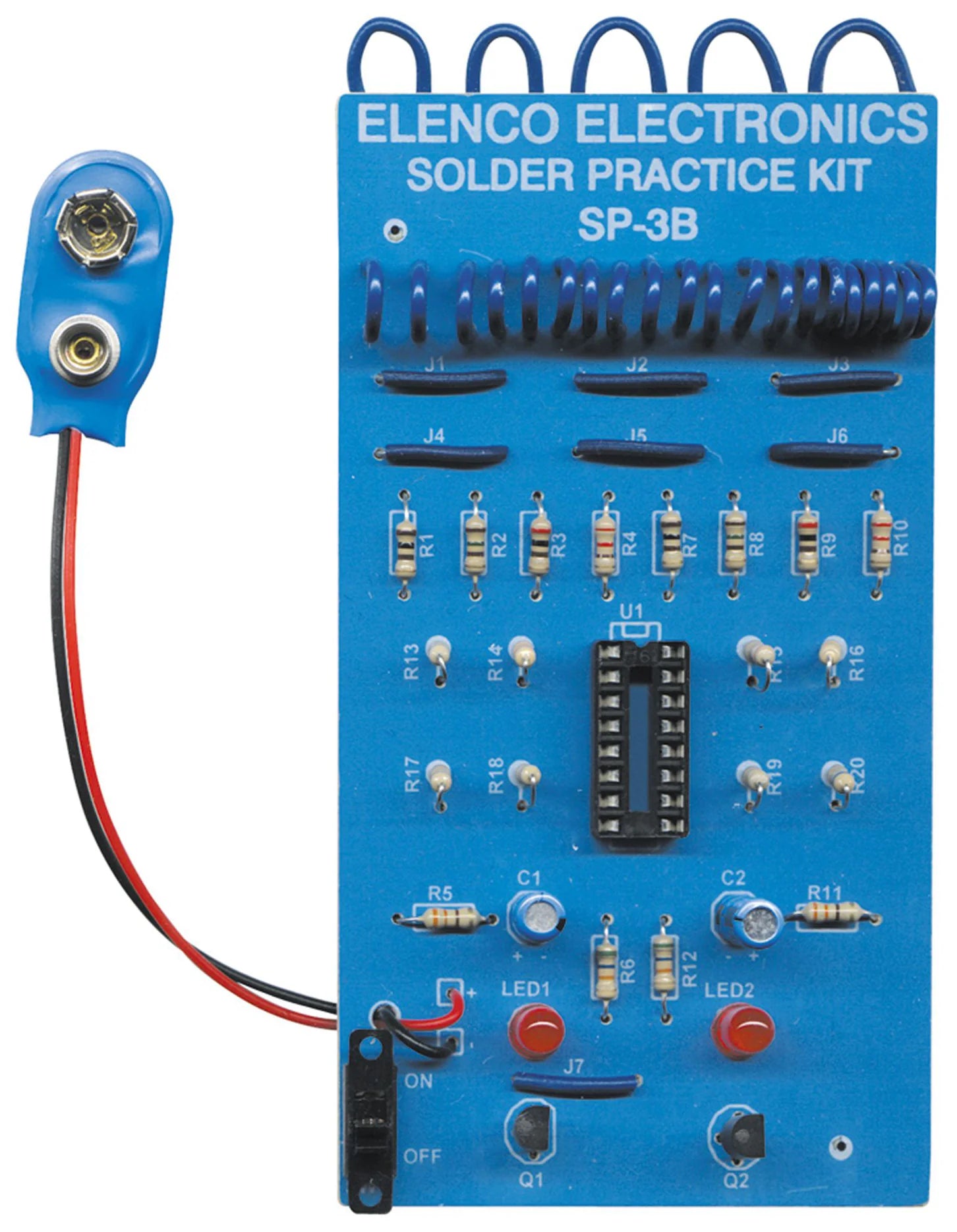 Elenco SP3B Practical Soldering Project Kit - Learn Soldering Techniques, Circuit Boards & Electronic Components with Color Coding Guide | Perfect for STEM Education, DIY Electronics & Home Repair Projects