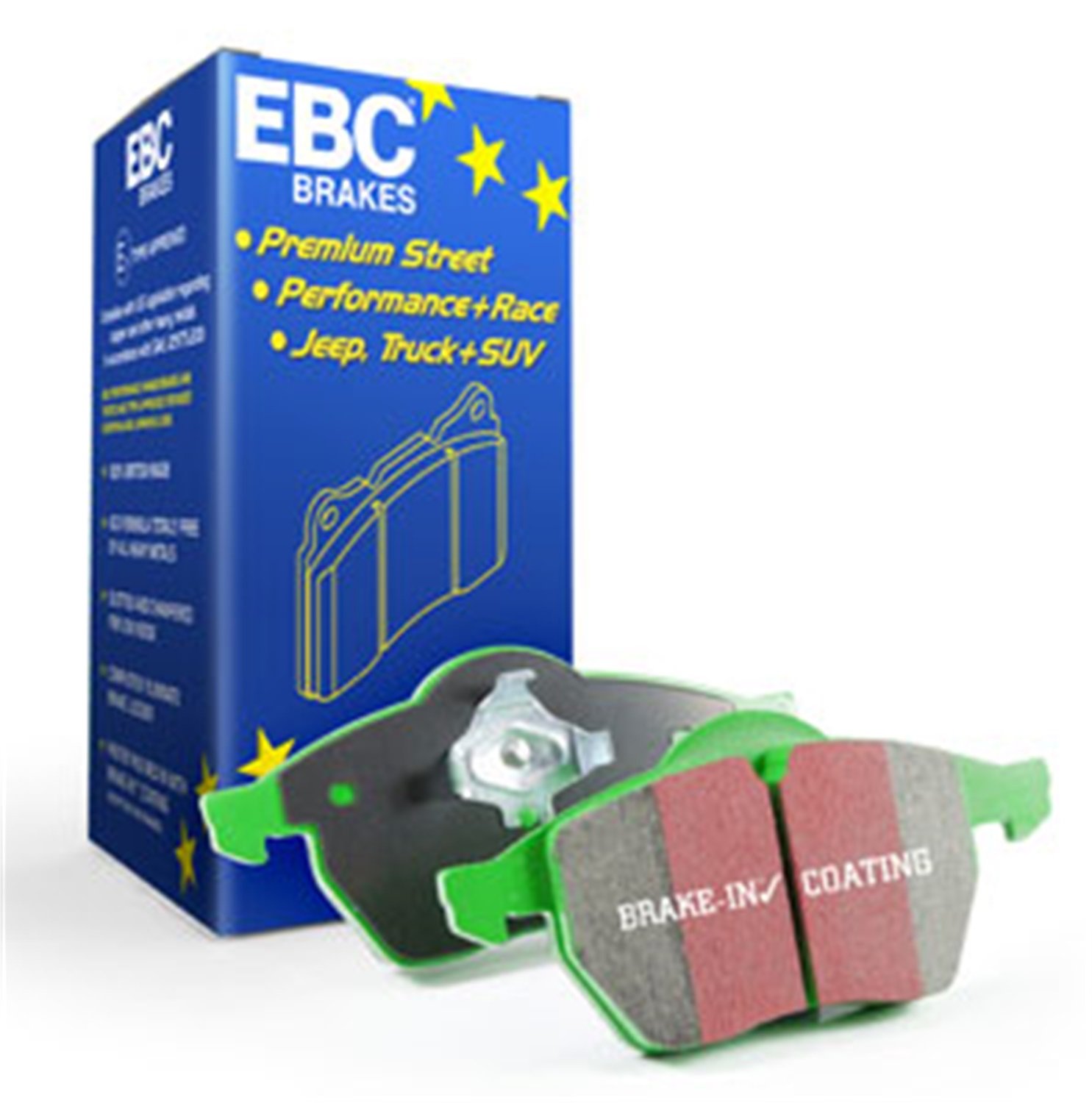 EBC Brakes DP22002 Greenstuff 2000 Series Ceramic Brake Pads - High Performance, Low Dust, Quiet Braking for Daily Driving & Track Use