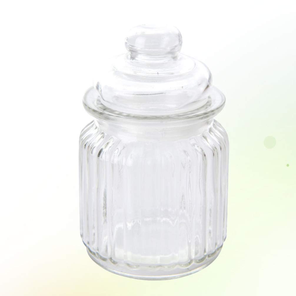 Hemoton 16oz Glass Honey Jar with Airtight Lid - Clear Food Storage Container for Jam, Spices, Sugar & More - Perfect for Kitchen, Pantry & DIY Gifts