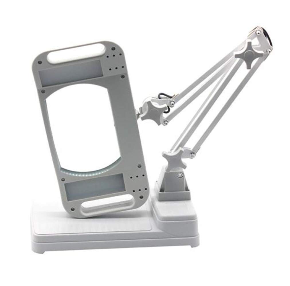 QHYXT 72 LED Hands-Free Magnifying Glass with Light Stand - 10X Large Illuminated Magnifier for Reading, Inspection, Soldering, Needlework & Repair | Perfect for Jewelry Making, Watch Repair & Electronic Hobbyists