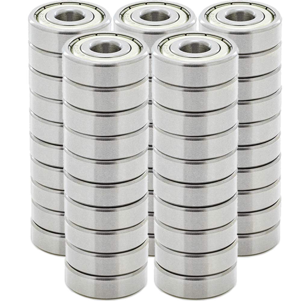 50-Pack 6200-ZZ 10x30x9mm Deep Groove Ball Bearings - Double Shielded C3 Clearance Radial Bearings for Industrial Machinery, Automotive & Power Tools