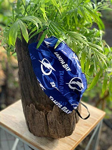 Tampa Bay Lightning Face Mask for Adults, XL & Youth - Adjustable Nose Bridge - Reusable Holiday Gifts & Stocking Stuffers - Perfect for Hockey Games, Concerts & Crowded Events