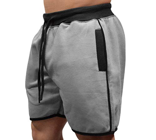 Grey/Black (Above-the-knee) Sweat Shorts